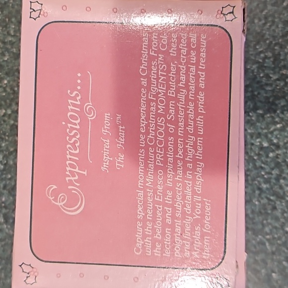 NIB Vintage precious moments figurine baby's first Christmas miniature - Picture 2 of 3